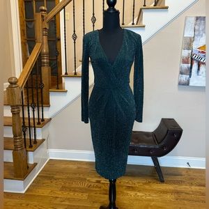 160-EUC Green glitzy dress